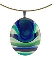 Combed Glass Pendant 