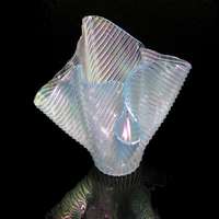 Draped Vase - Irridised Quarter Reed